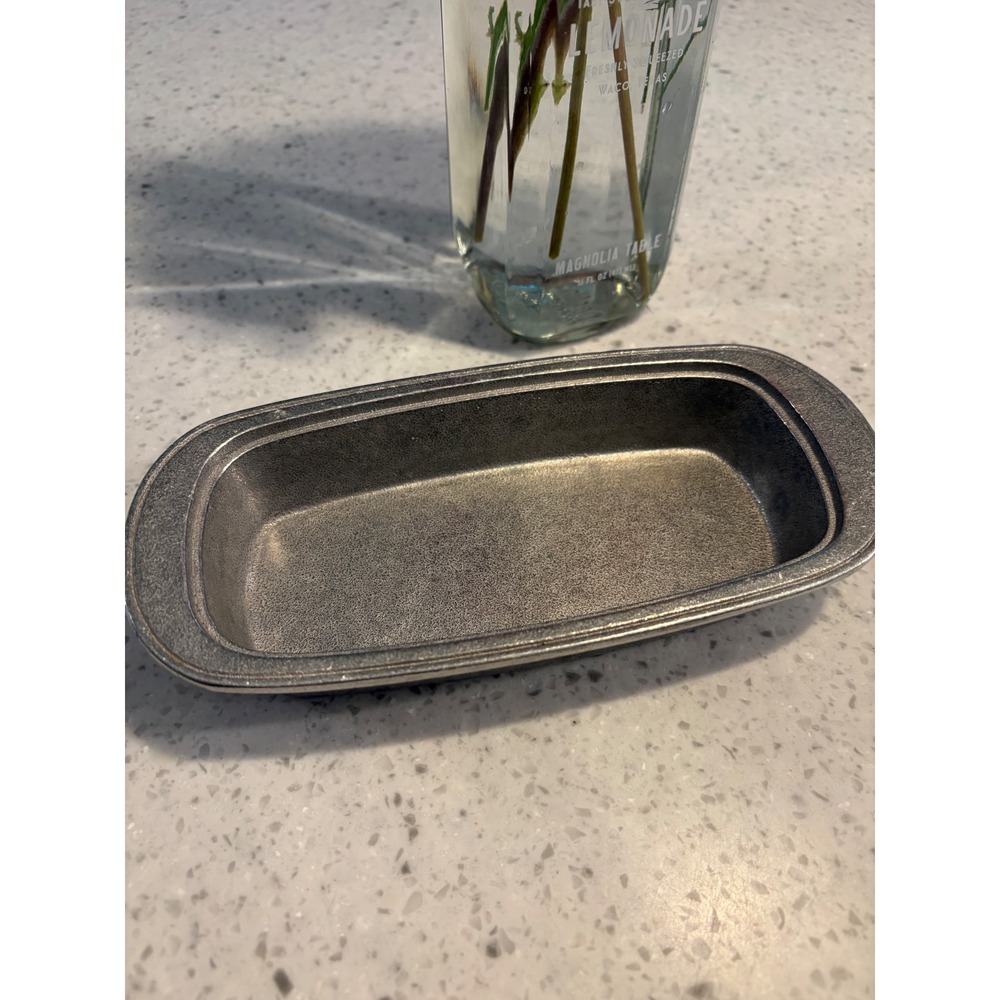 Wilton Armetale Plough Tavern Butter Dish Keeper Bottom Only Pewter Vintage